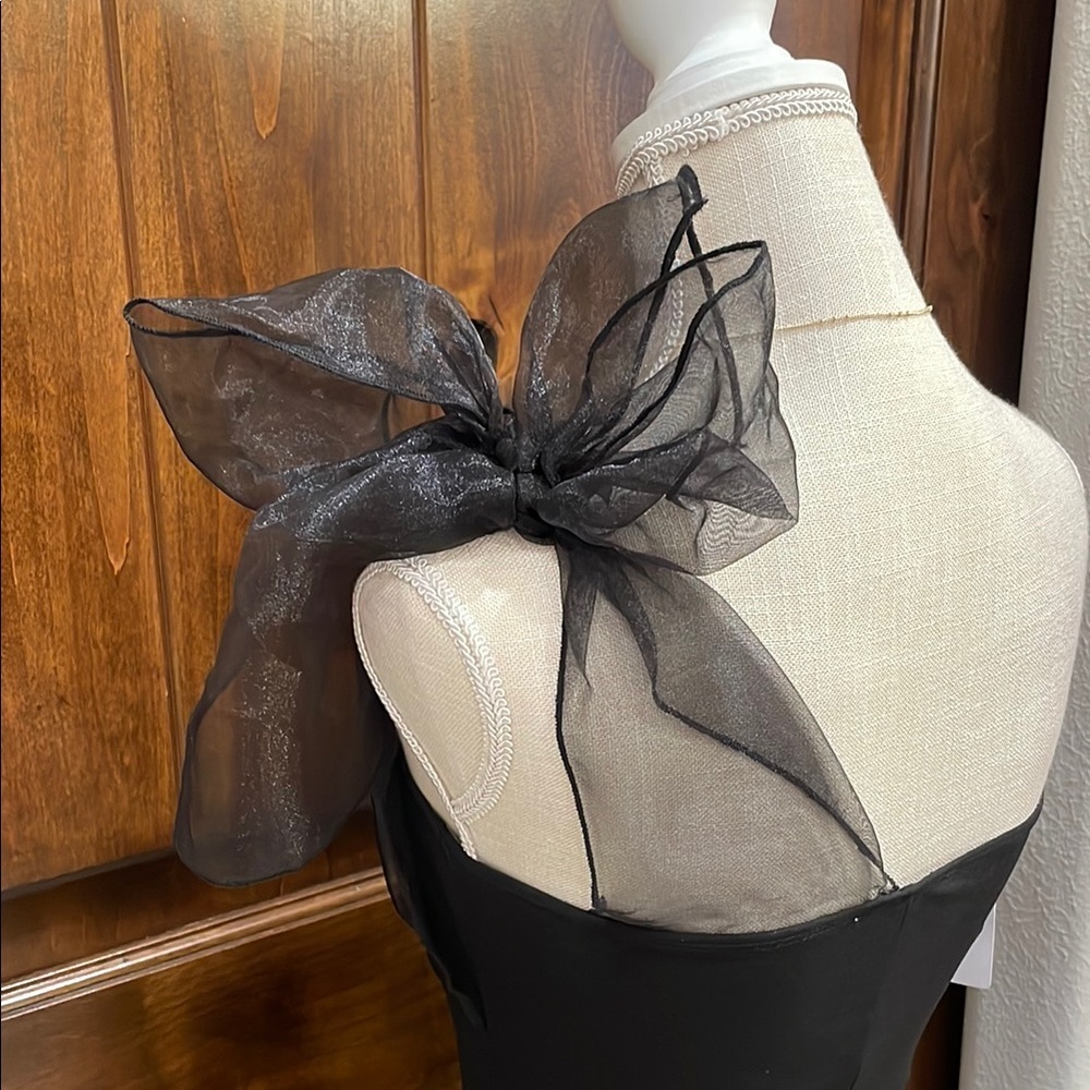 Blue Blush Black Asymmetrical Cocktail Dress - Picture 3 of 6